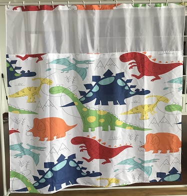 print shower curtain/ SHEER