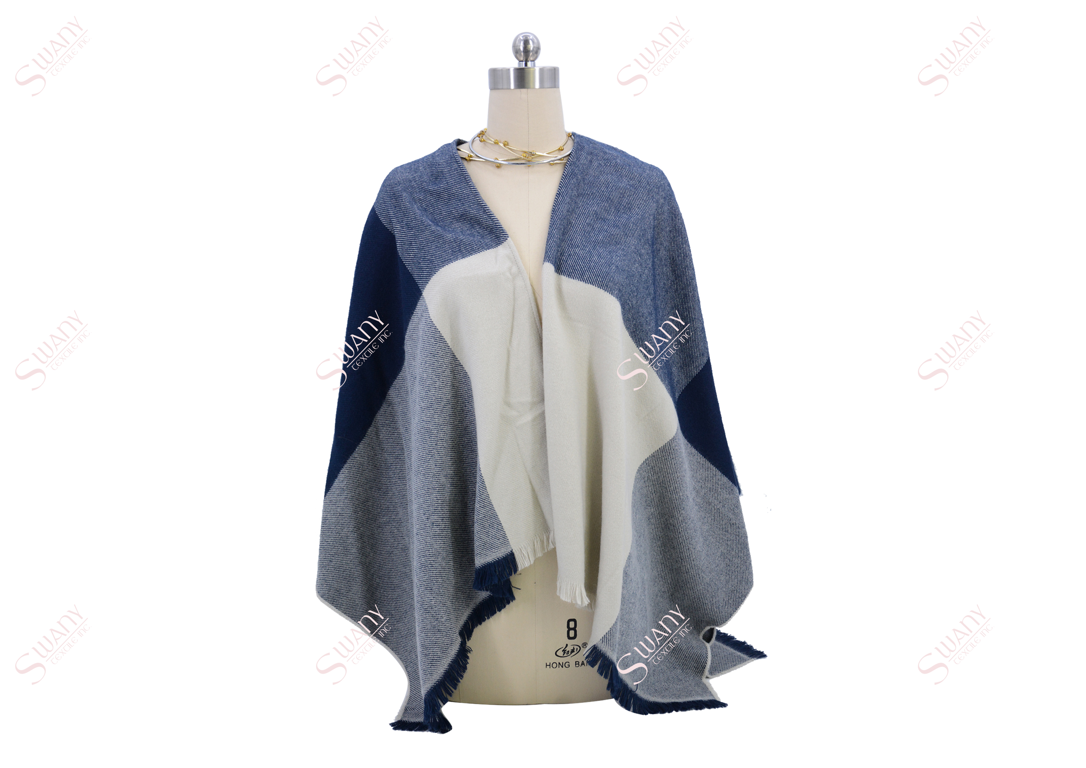 Multicolor Patchwork Woven Ruana