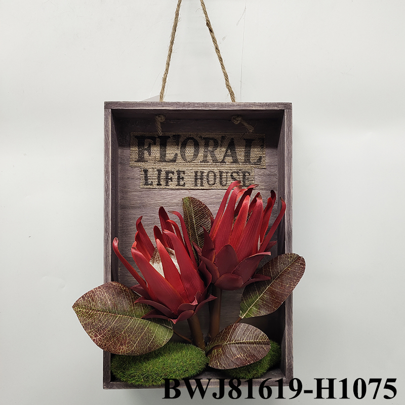 Artificial flower leaves arrangement pendant for decoration