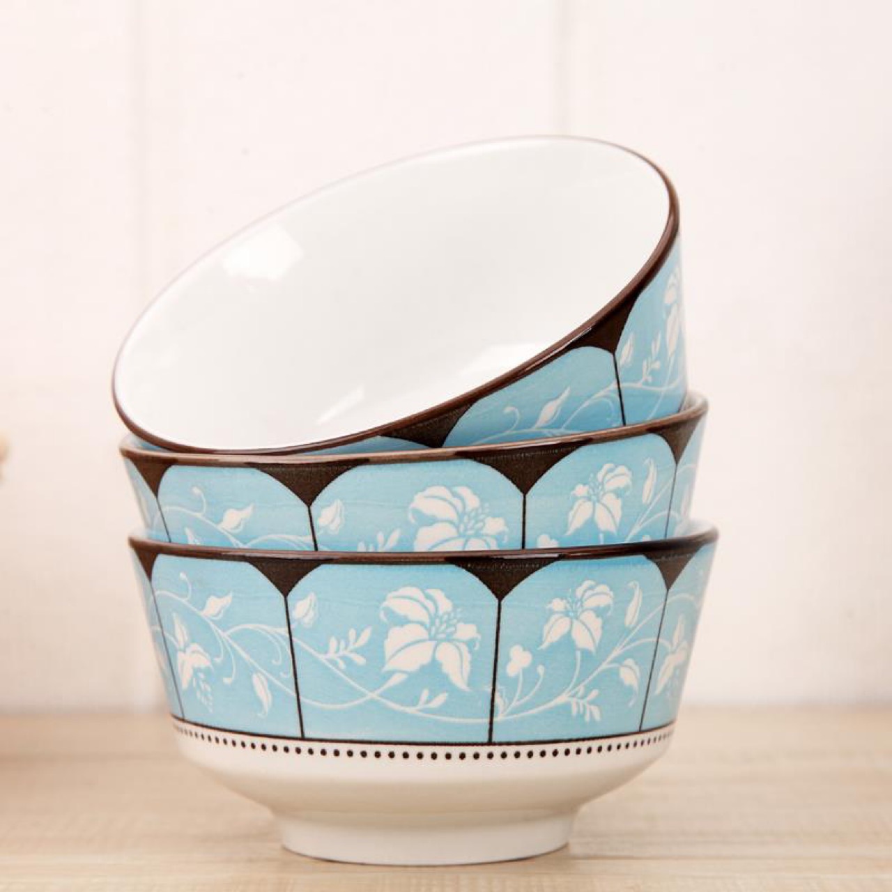 factory ceramic bowl glazed new decal rice bowl fashion bowl