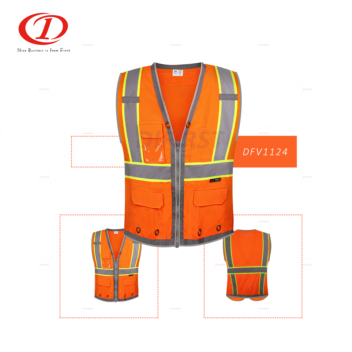 Hi Visibility Reflective Safety Surveyor Vest