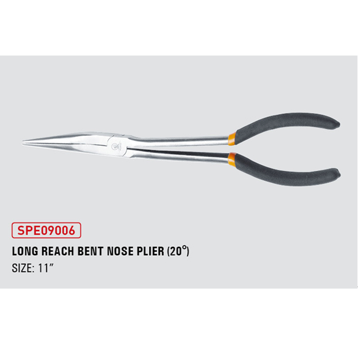 11inch long reach bent nose plier （20°）