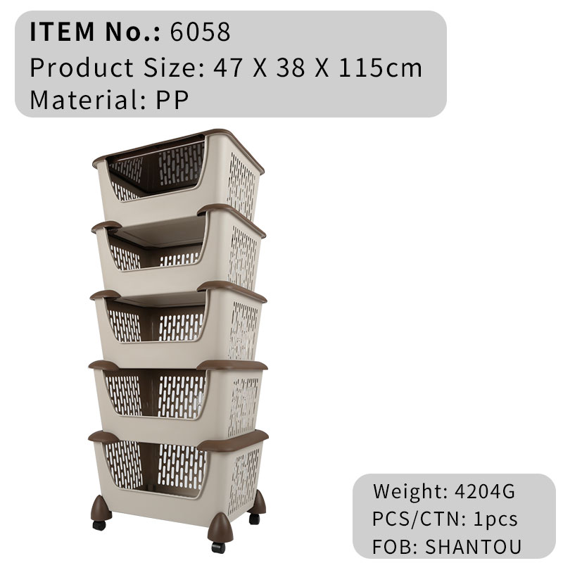 6058 Layer basket with cover & wheel