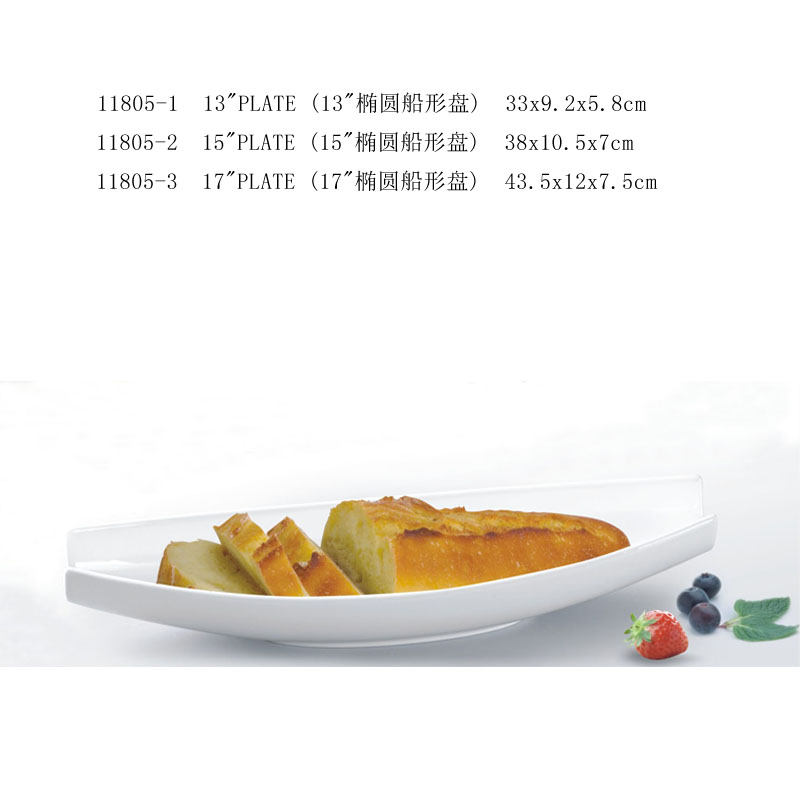 Boat shape plate series