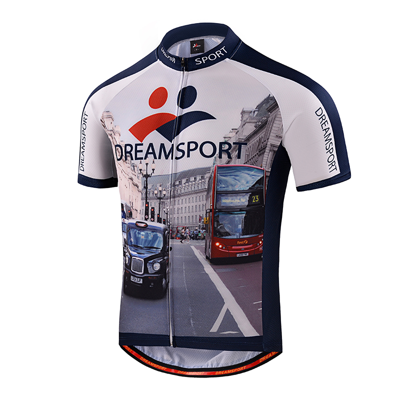 Funny Full Zipper Short Sleeves Men's Cycling Jerseys with Pocket