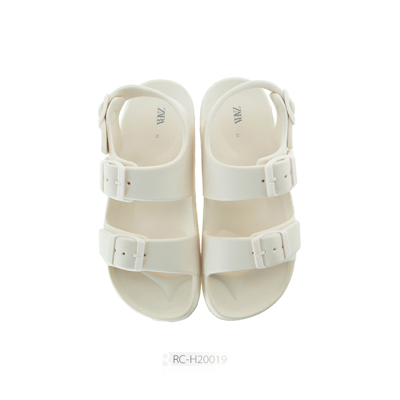 Two Straps Injection EVA Molded Footbed Buckle Fastening Sandals