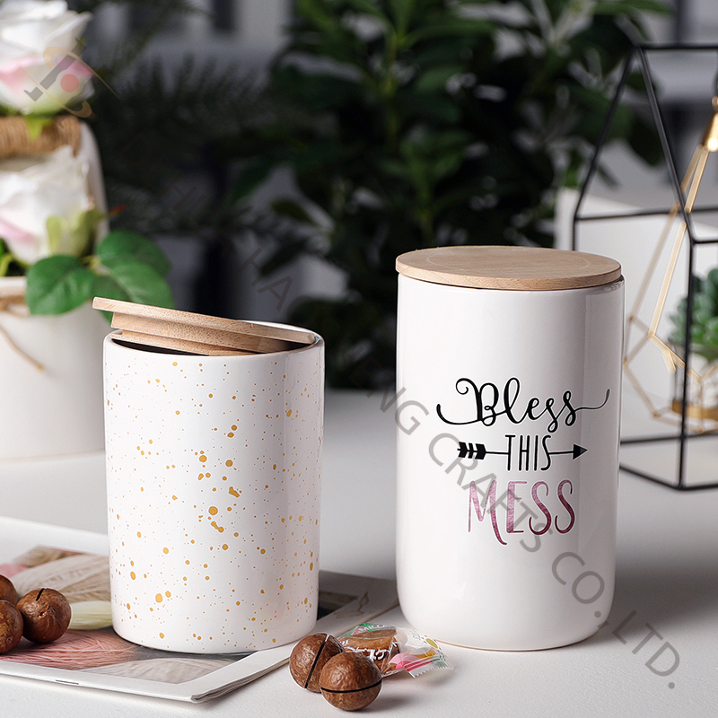 Ceramic Jar with decal
