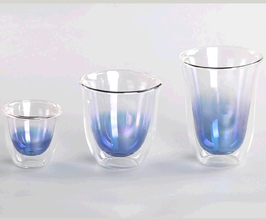 Double Wall Cup with Colored Bottom