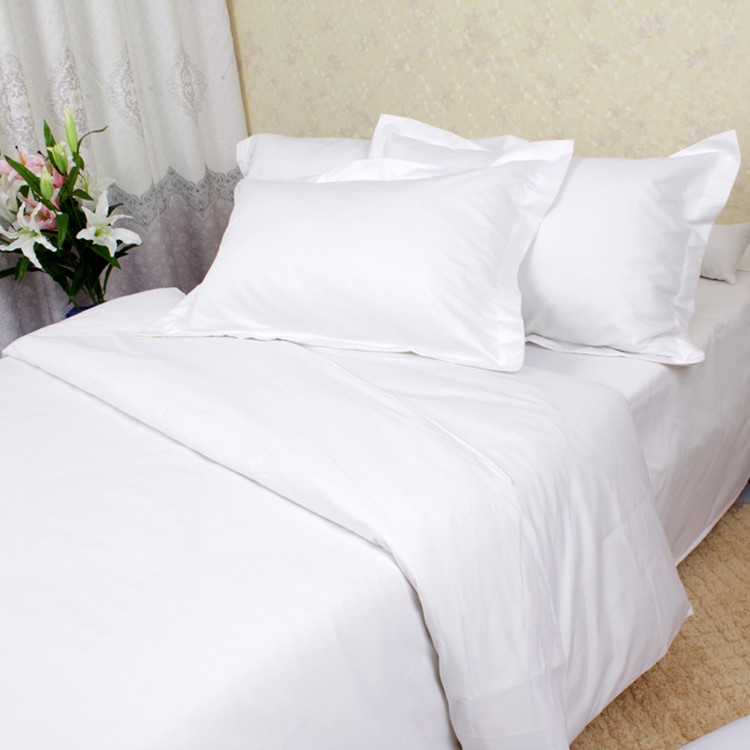 100% cotton 180TC plain weave style hotel bedding set