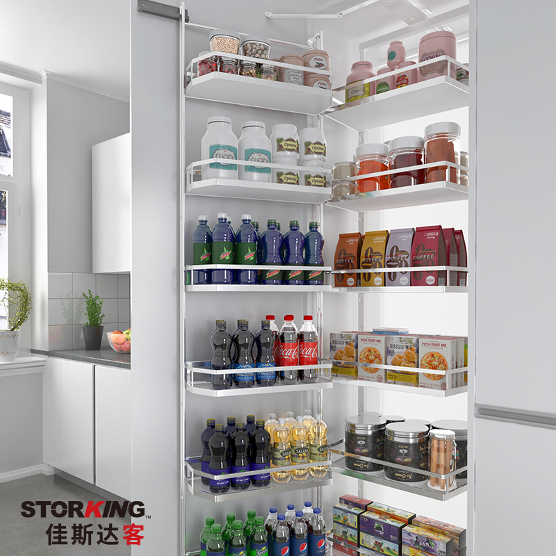 kitchen cabinet hardware,Kitchen Tandem pull out basket，hardware furniture， Iron Basket , Metal