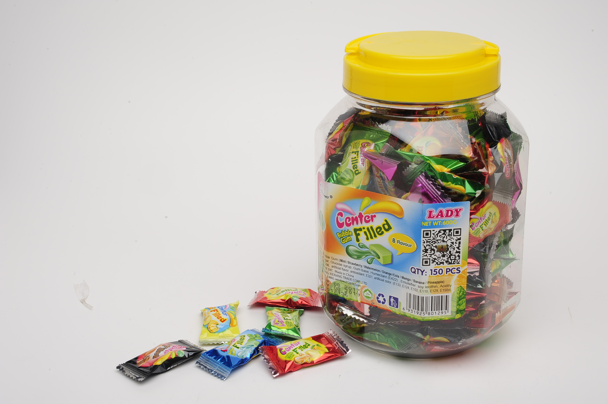 center filled bubble gum
