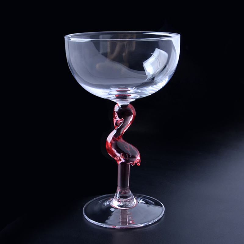 Pink Color Flamingo Glass Magritte