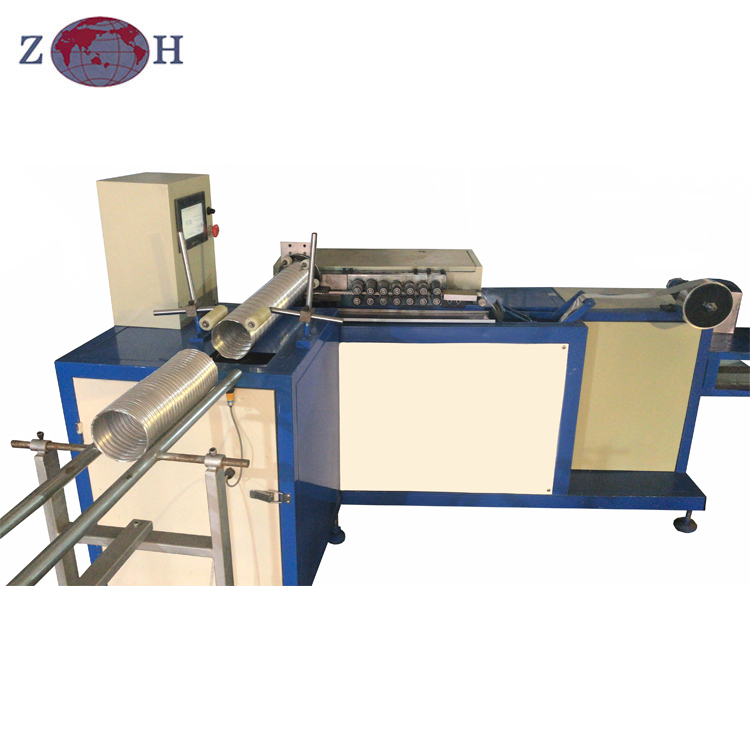 Semi-rigid aluminum flexible duct forming machine