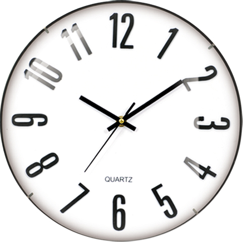 wall clock; quartz clock; stick number; best sale; Arched glass; antique; promotion; gift; simple round clock; 12inch 30cm