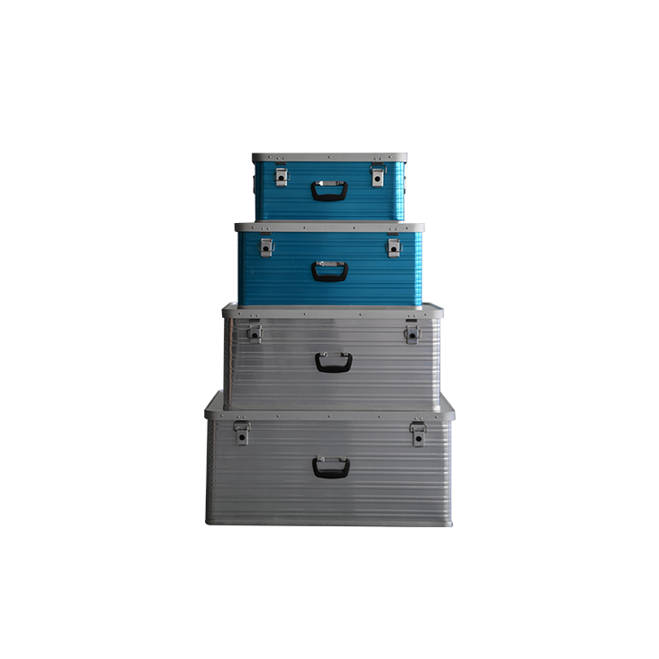 sliver aluminum storage box set
