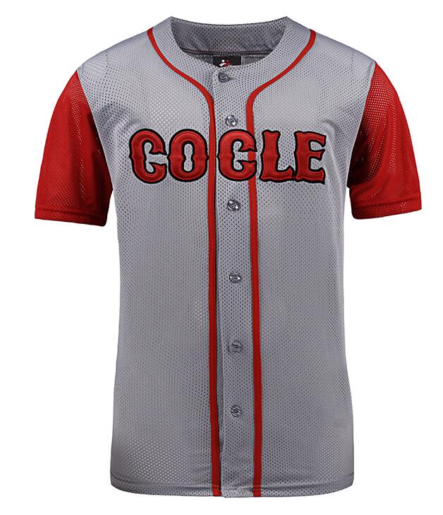 100% Polyester Dry Fit Customized Summer Club Design Short Sleeve Baseball Jersey