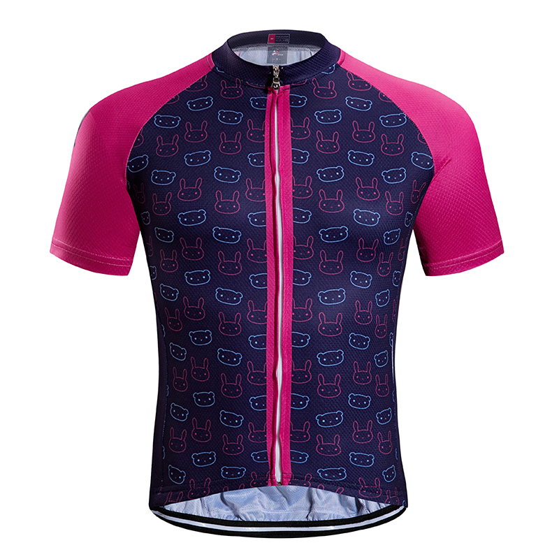 Wholesale bike clothing short sleeve full zipper cycling jersey with pockets