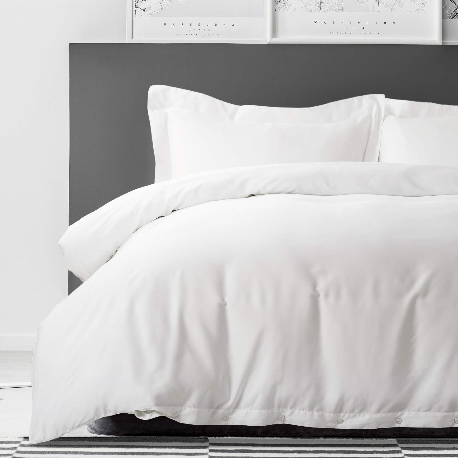 300tc white bamboo duvet cover set