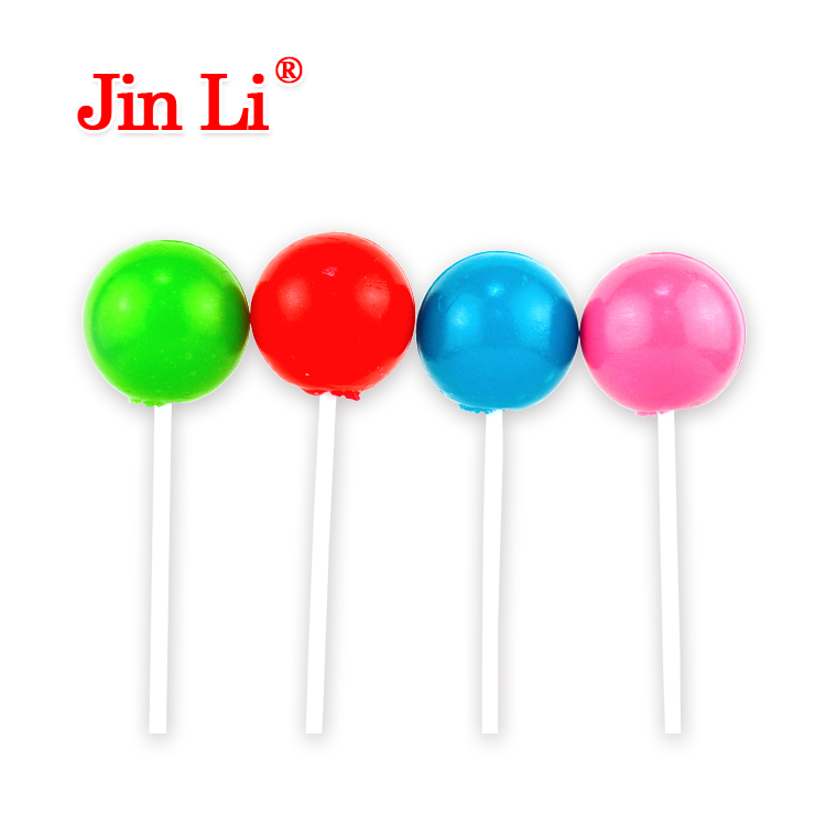 Colorful ball shape lollipop hard candy
