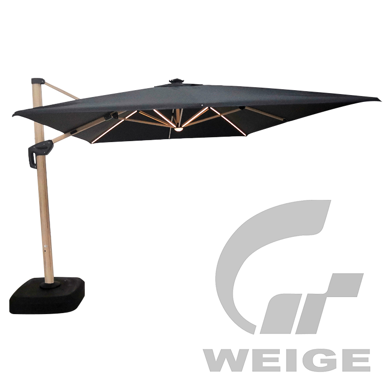 3x4m Deluxe Roma Hanging Umbrella with LED