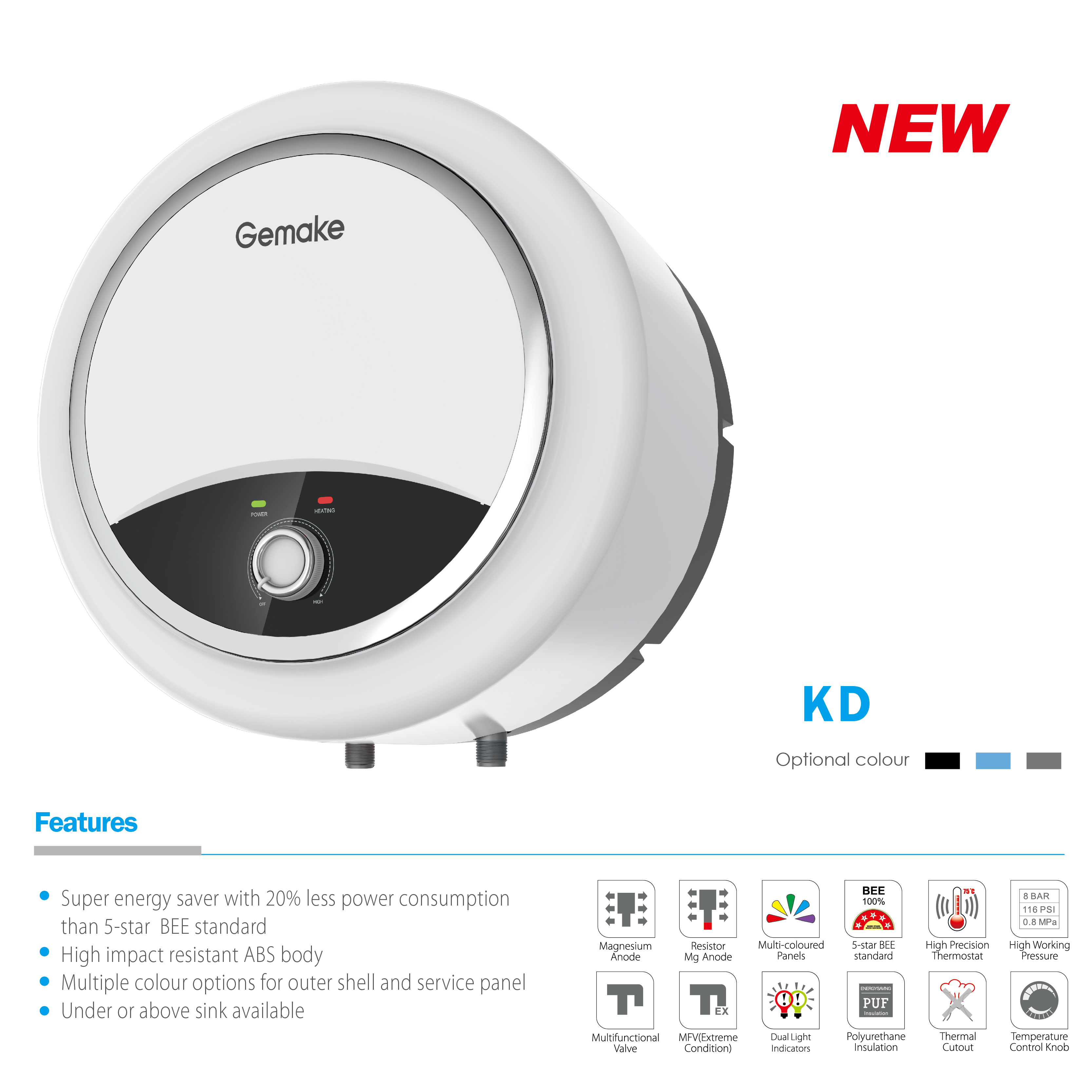 135th Fair Special - Storage Electric Water Heater - KD-BIS certificated
