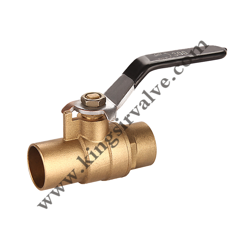Soldered brass ball valve