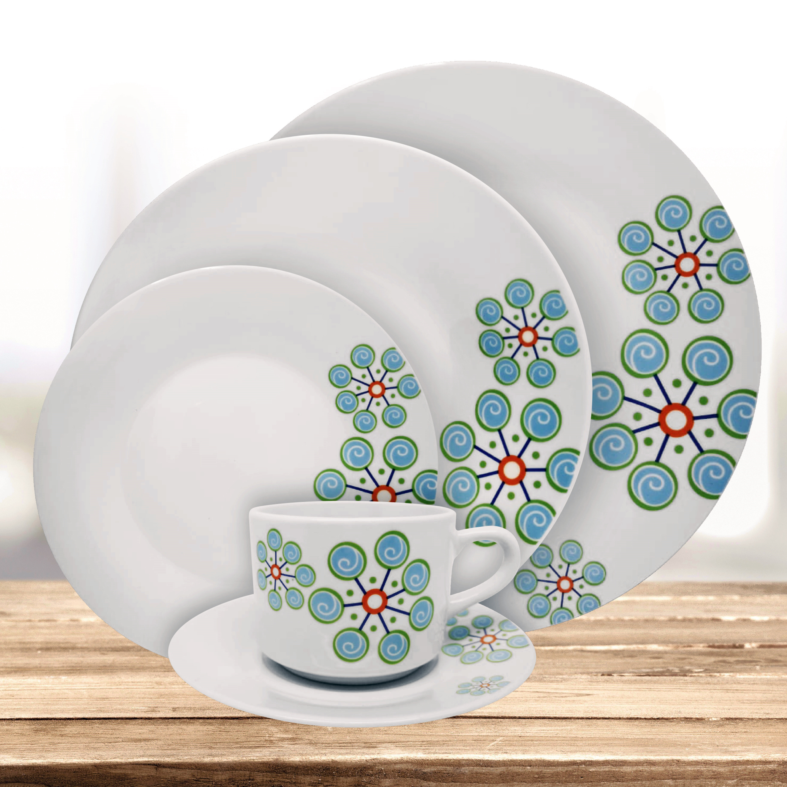 20 Piece Porcelain Dinnerware Set