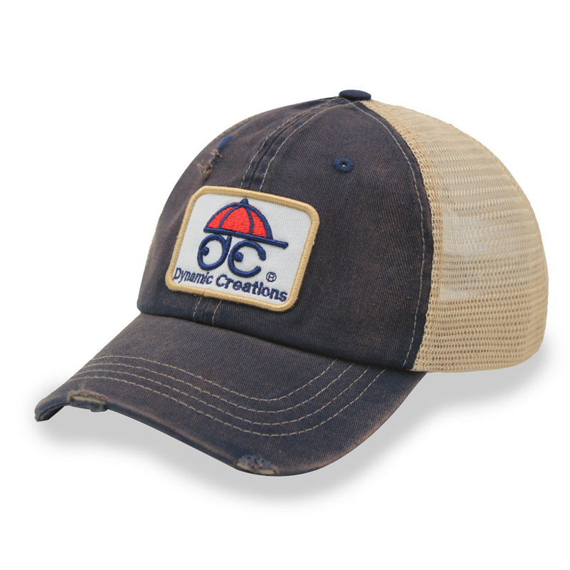 Pigment dyed mesh cap Garment Washed mesh Cap