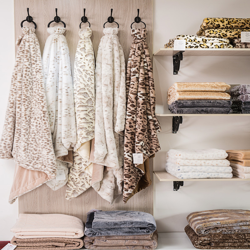 printed rabbit fur