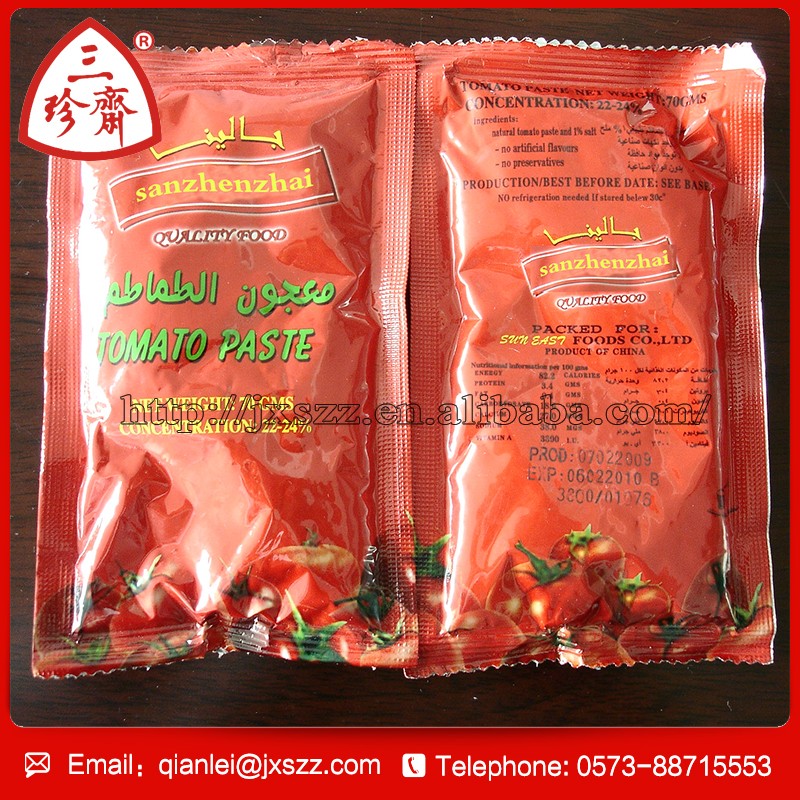 tomato paste in sachet