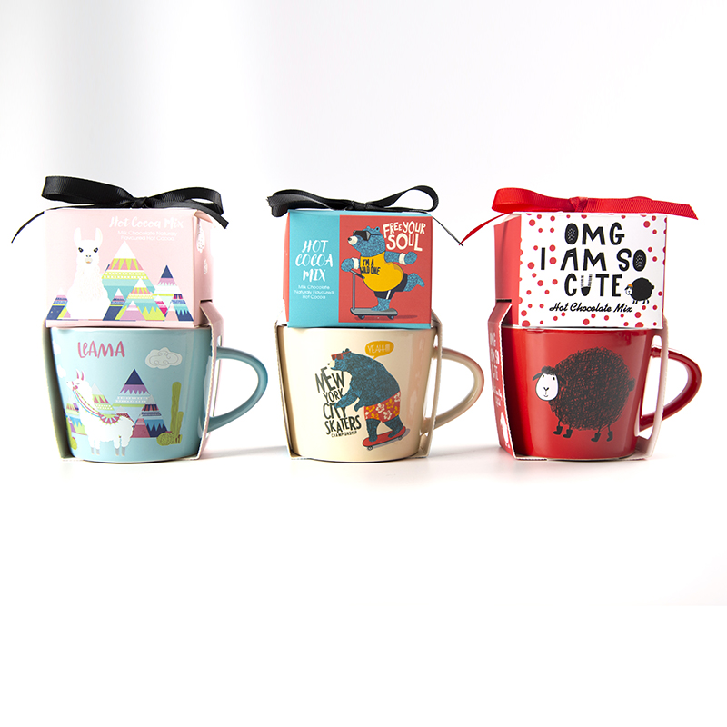 Hot chocolate cocoa mug set