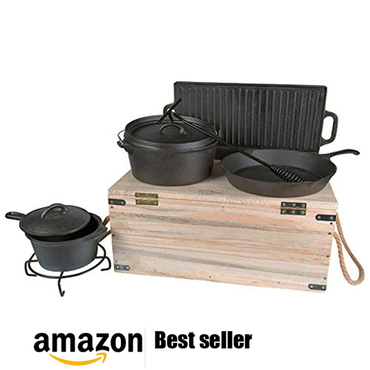 Cast iron dutch oven box set