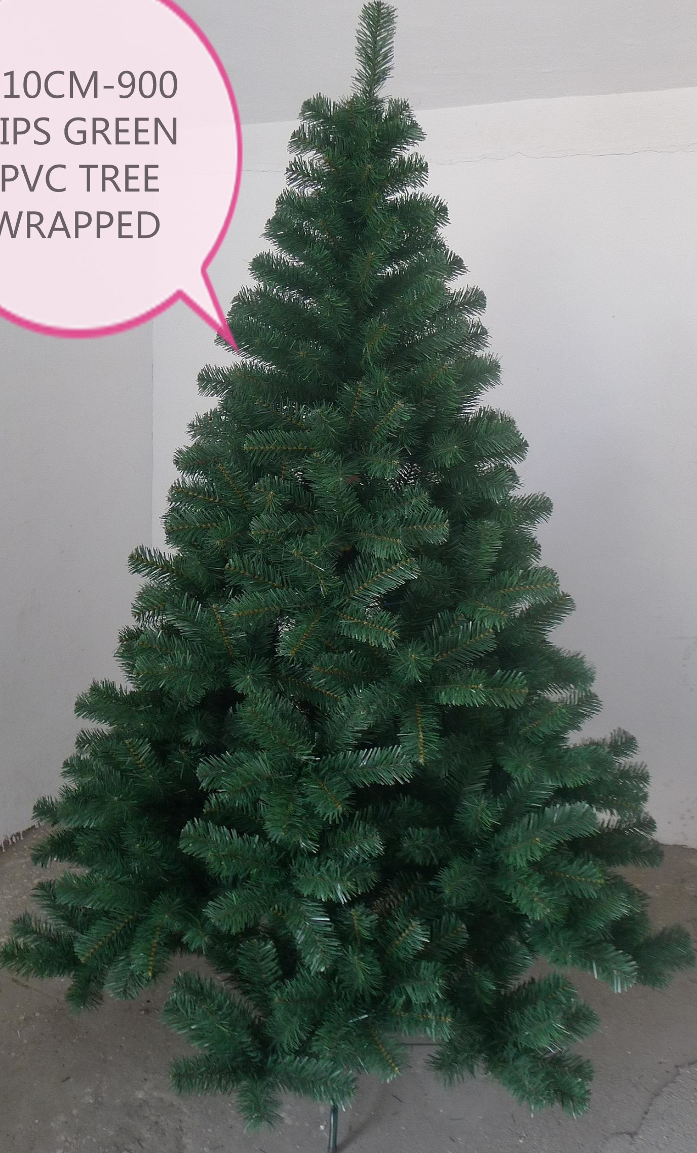 210cm-900tips Green PVC Tree Wrapped
