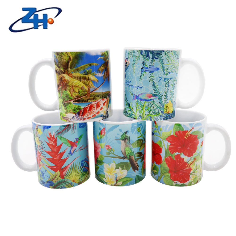 11oz ceramic sublimation coffee mug customized DIY heat transfer printingmug