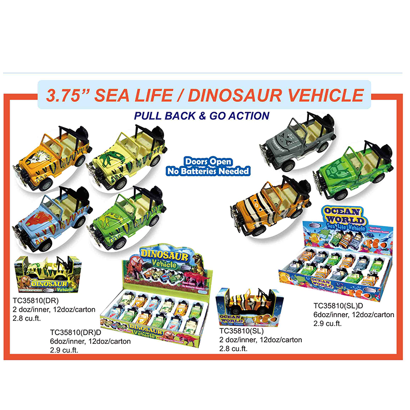 Pullback Sea Life / Dinosaur Vehicle