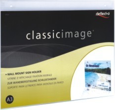 47211 Wall Mount Sign Holder (Landscape) A3 Clear