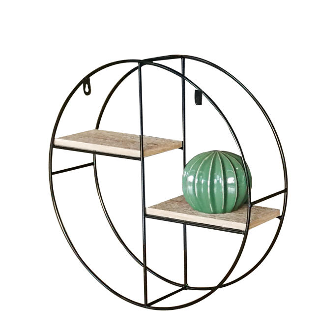 Best selling Round metal line wall hanging，wall shelf