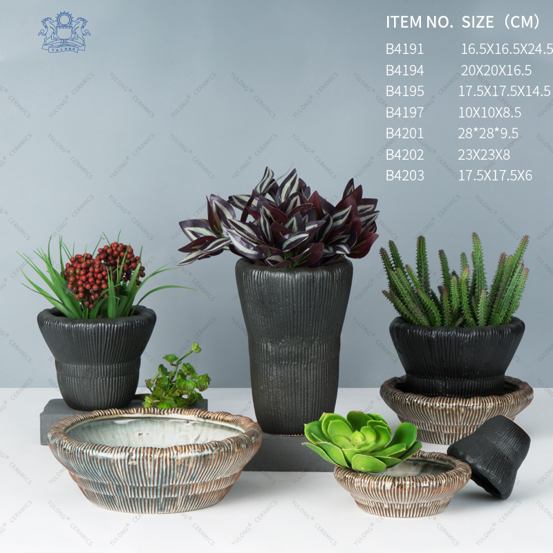 Ceramic indoor pots