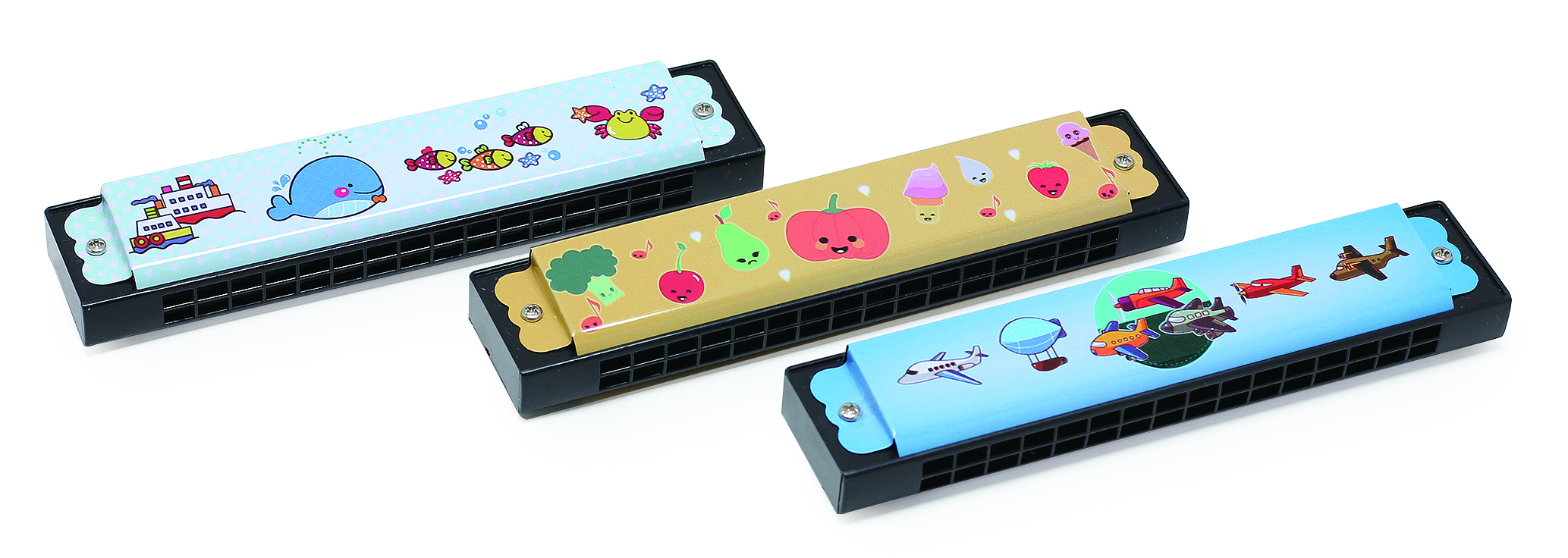 16 hole metal cover single side toy harmonica