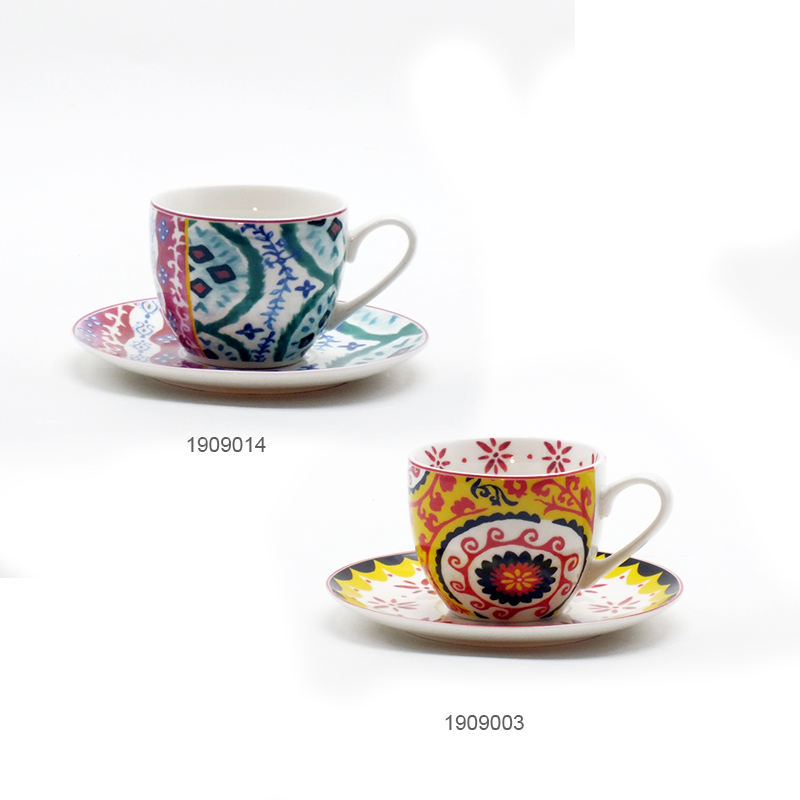90ML Espresso cup & saucer with Ethnic Design