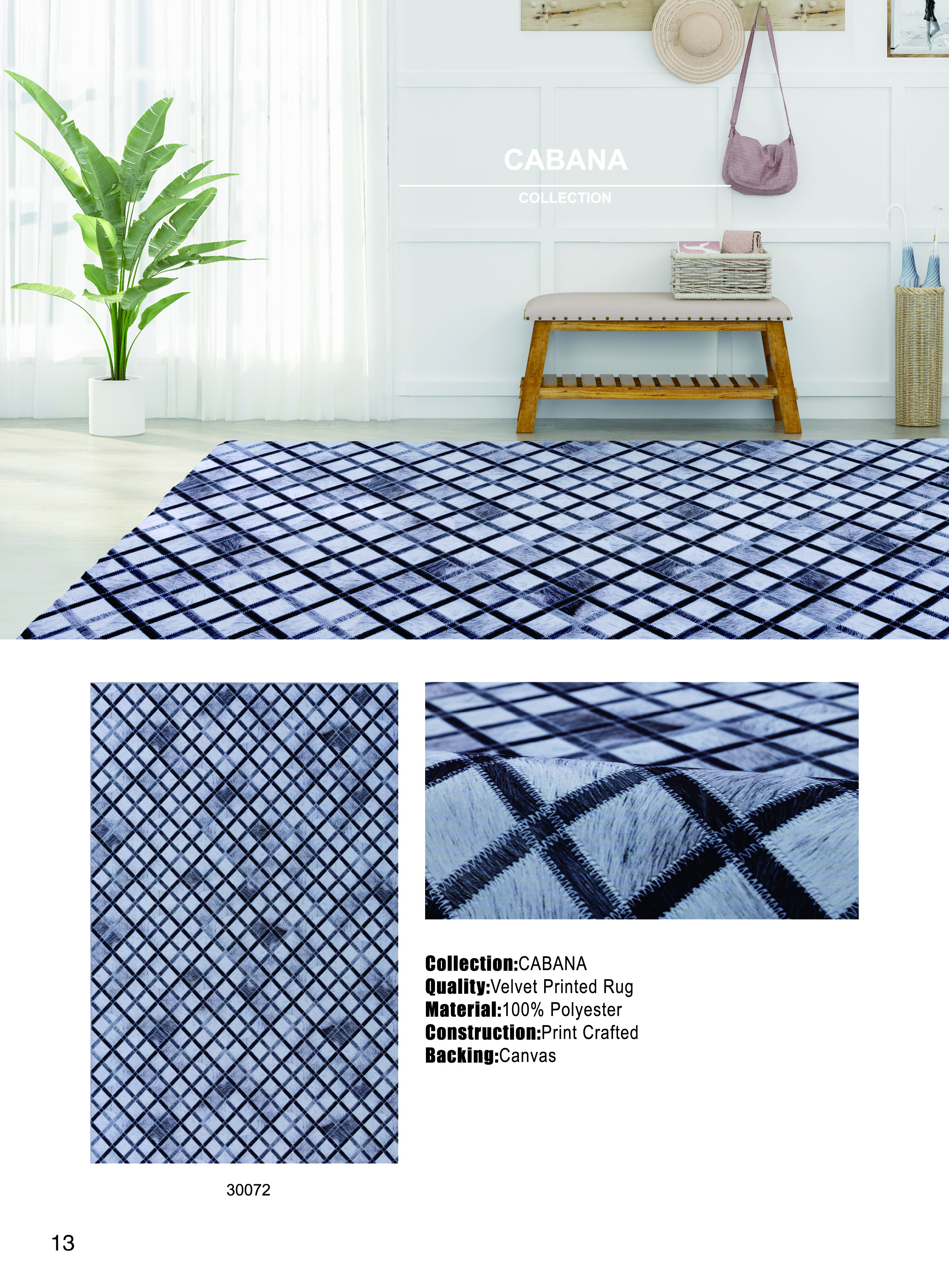 Chenille Printed rug