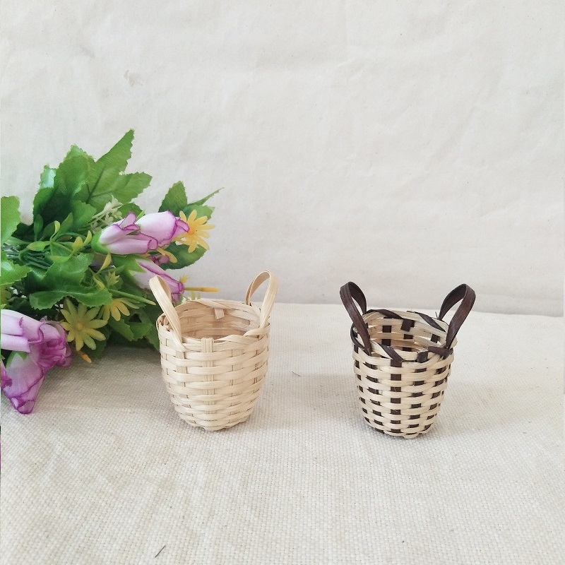 Mini bamboo flower basket bamboo basket small size bamboo basket