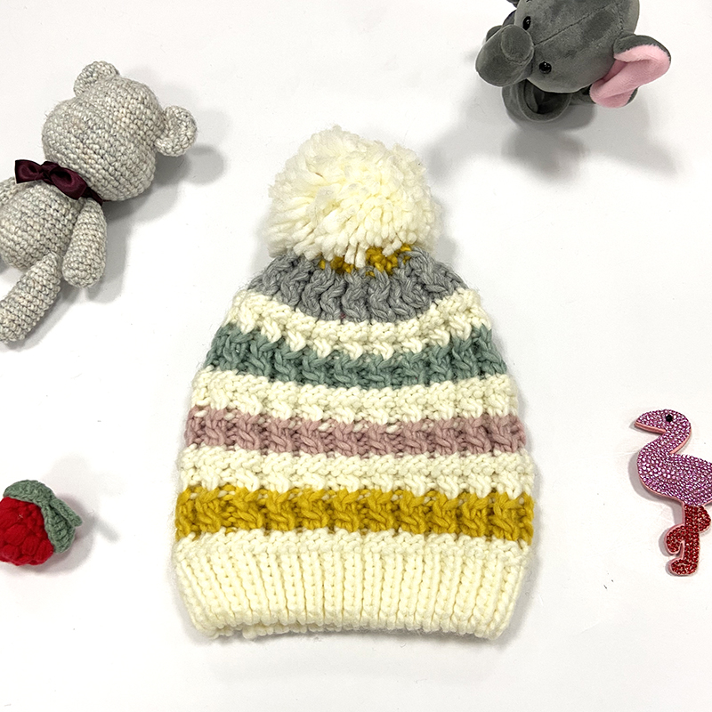 Girls Winter Cable Beanie Hat