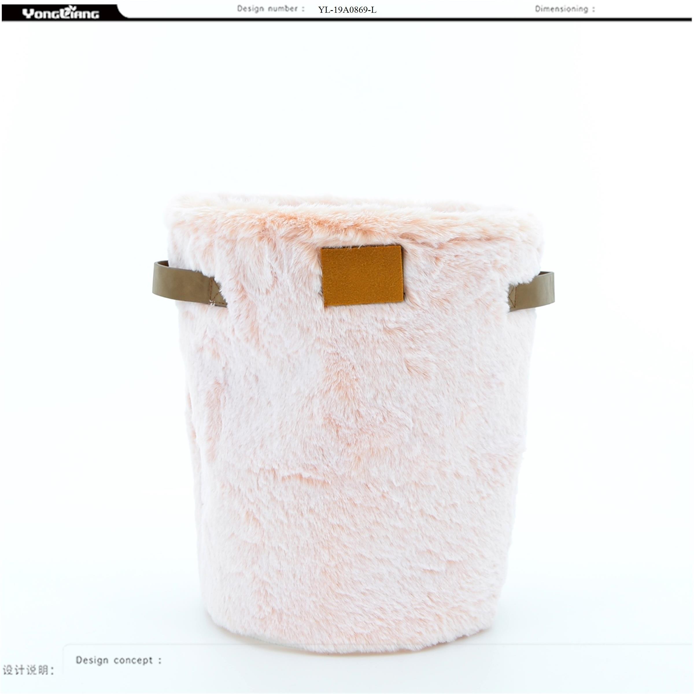 Faux Fur Waste Bin