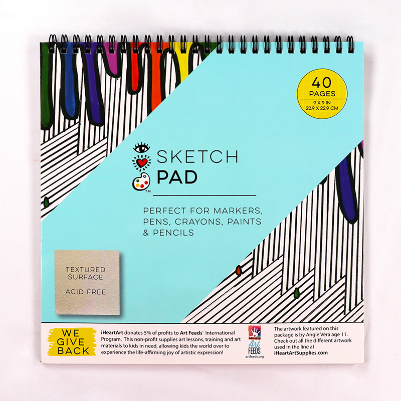 40 sheets 9"x9" Sketchbook 9"X9" for Coloring & Drawing