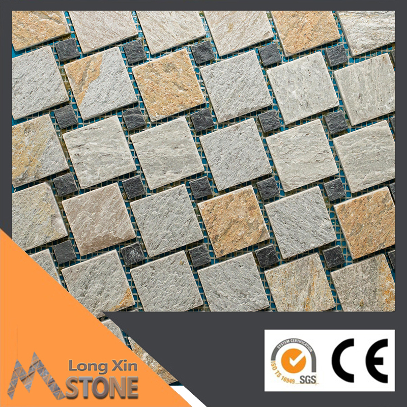 Natural slate stone mosaics tile 305X305 CM
