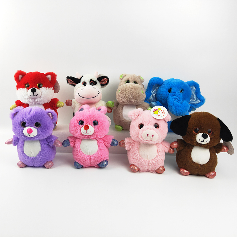 Plush standing animal toy soft stuffed animal toy plush pig hippo elephant