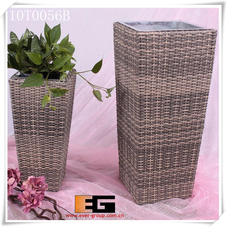 Pe Wikcer Planter Pp Rattan Basket Plastic Rattan Basket