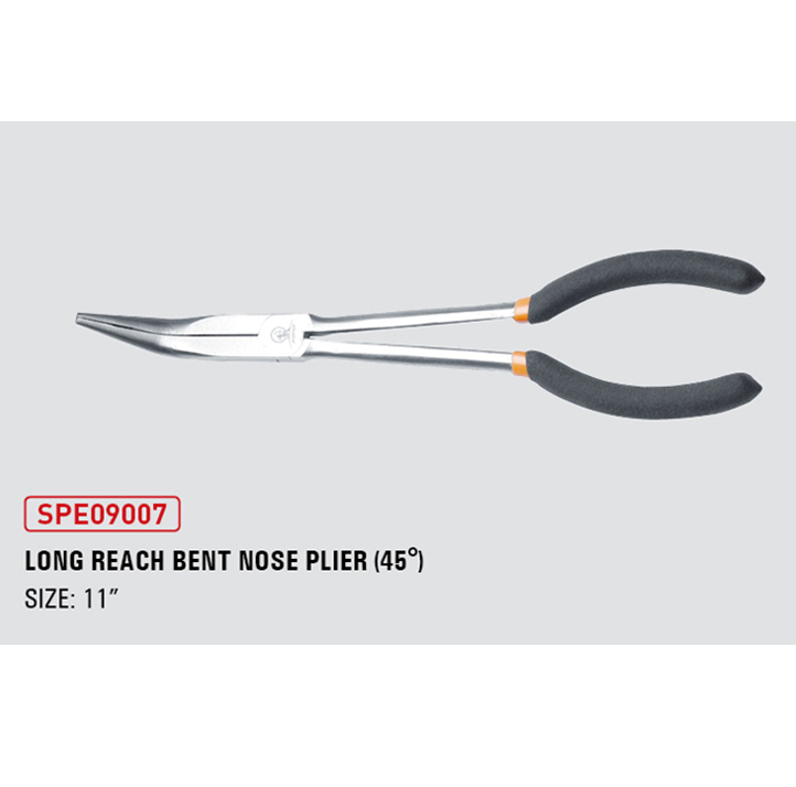 11inch long reach bent nose plier （45°）