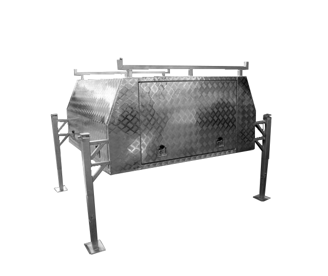 Aluminum silver ute canopy